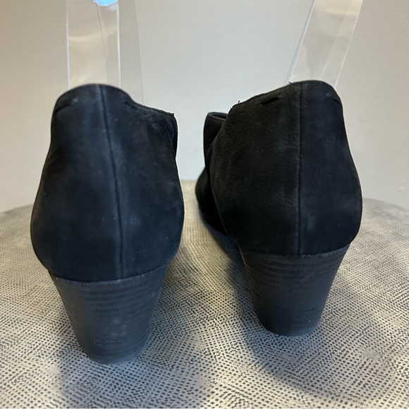 Eileen Fisher ~ Fig d’Orsay Black Leather Open Toe Shoes in size 9 - Picture 5 of 15
